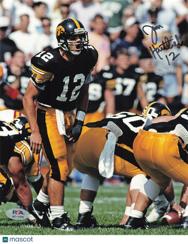 Jim Hartlieb Signed Iowa Hawkeyes Football 8x10 Photo PSA Autographed