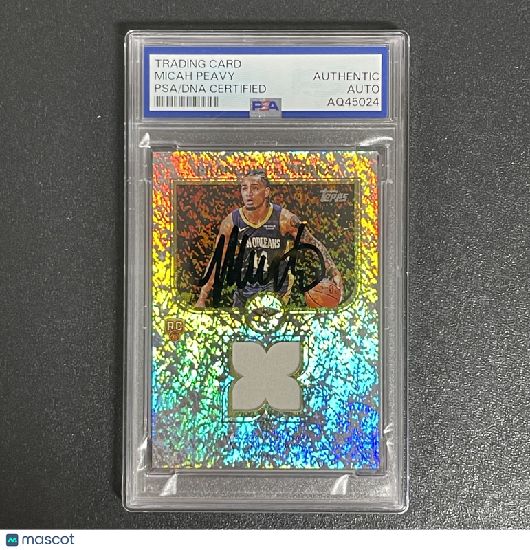 2025-26 Topps Basketball Franchise Fabrics #FF-MP Micah Peavy Signed Card PSA