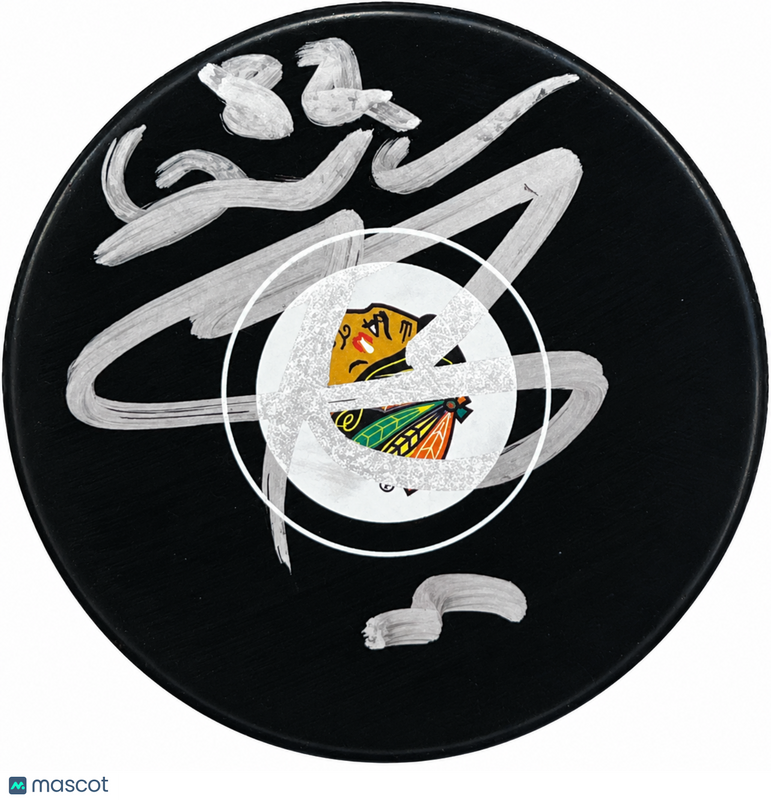 Caleb Jones and Seth Jones Signed Hockey Puck PSA Autographed Chicago Blackhawks