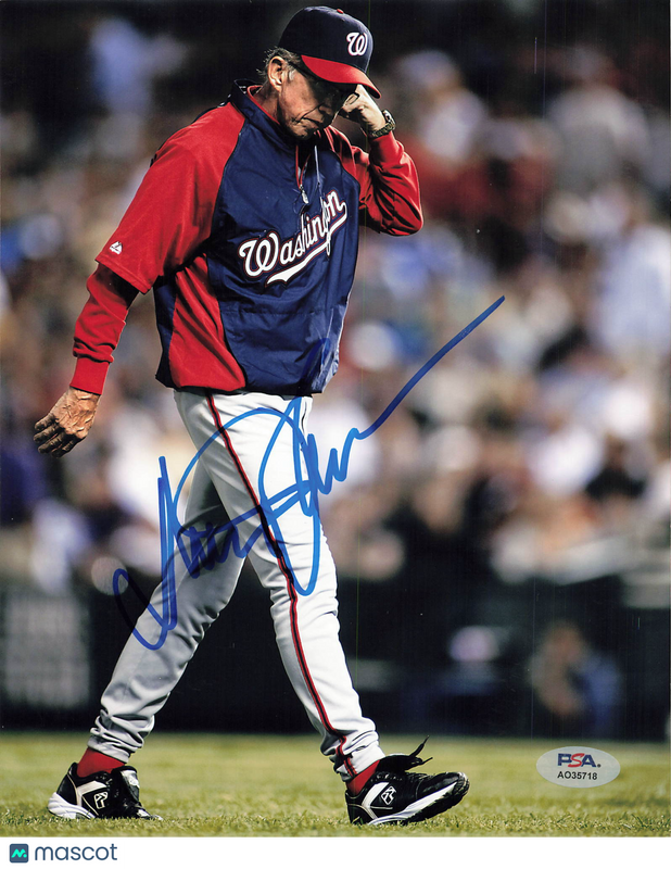 Davey Johnson Washington Nationals Signed 8x10 Photo PSA