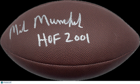 Mike Munchak Houston Oilers Signed Football JSA Autographed