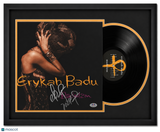 Erykah Badu Signed Baduizm Custom Framed Vinyl Album PSA Auth