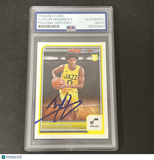 2023-24 Panini Hoops Basketball #236 Taylor Hendricks signed card PSA