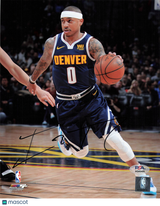 Isaiah Thomas Denver Nuggets Signed Basketball 8x10 Photo PSA