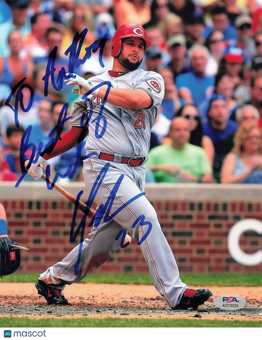 Yonder Alonso Cincinnati Reds Signed 8x10 Photo PSA