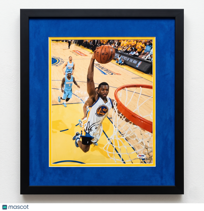 Harrison Barnes Golden State Warriors Signed Basketball 11x14 Photo PSA