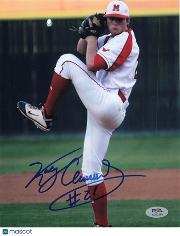 Koby Clemens Memorial Mustangs Signed 8x10 Photo PSA