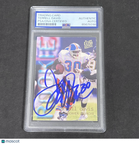 1995 Terrell Davis Fleer Ultra Extra#430 Signed Card PSA Auto Auth Autographed