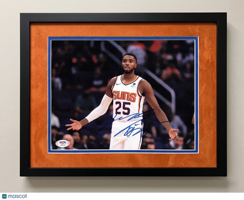 Mikal Bridges Phoenix Suns Signed Basketball 8x10 Custom Framed Photo PSA