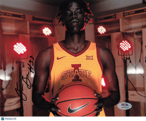 Omaha Biliew Iowa State Cyclones Signed Basketball 8x10 Photo PSA