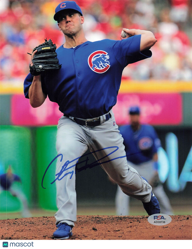 Clayton Richard Chicago Cubs Signed 8x10 Photo PSA