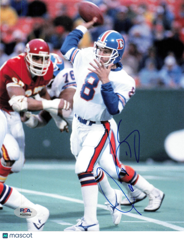 Gary Kubiak Signed Denver Broncos Football 8x10 Photo PSA Autographed
