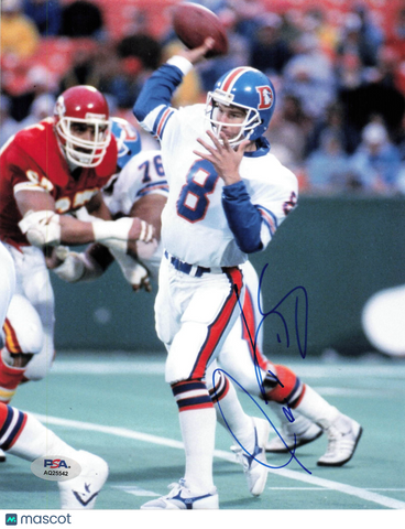 Gary Kubiak Signed Denver Broncos Football 8x10 Photo PSA Autographed