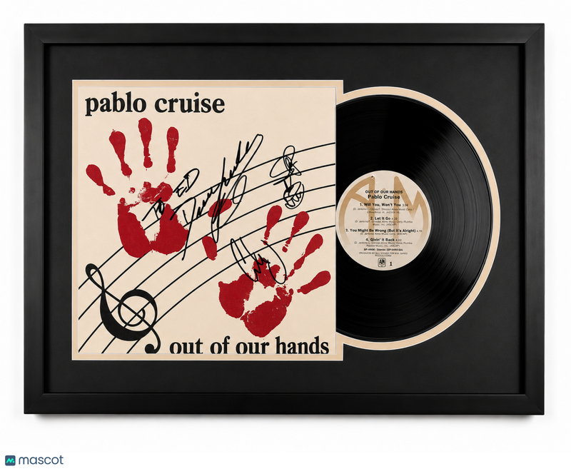 David Jenkins, Cory Lerios, Steve Price Signed Out of Our Hands Framed Vinyl