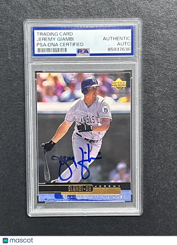 1999 Upper Deck #135 Jeremy Giambi Signed Card Auto PSA Slabbed KC Royals