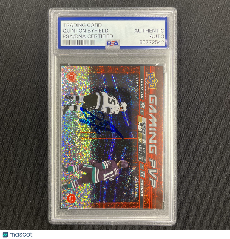 Quinton Byfield 2024 Upper Deck Series 1 Hockey#GPVP-9 Signed Card PSA Auto
