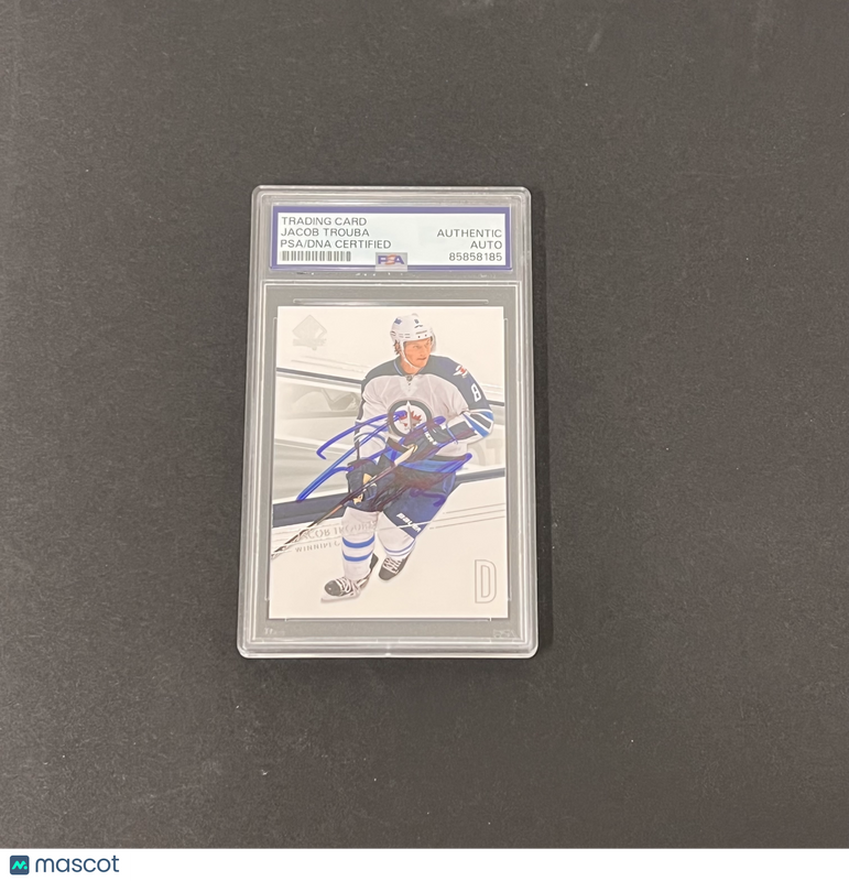 2014-15 Upper Deck Spa Hockey#102 Jacob Trouba Signed Card Auto PSA Slabbed Jets
