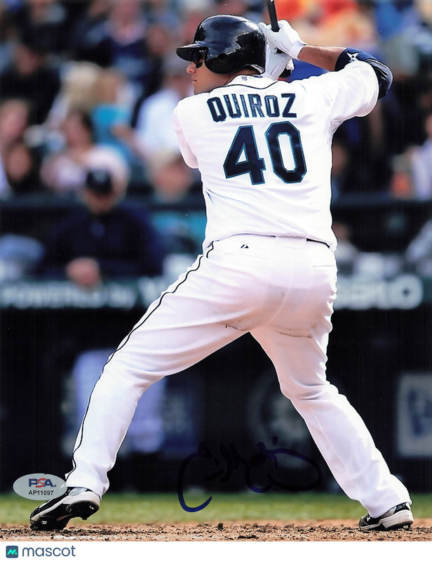 Guillermo Quiroz Seattle Mariners Signed 8x10 Photo PSA