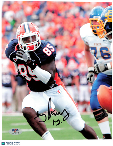 Whitney Mercilus Signed Illinois Fighting Illini Football 8x10 Photo PSA Auth