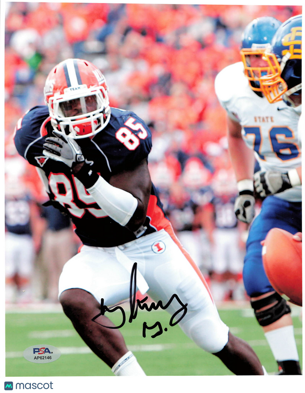 Whitney Mercilus Signed Illinois Fighting Illini Football 8x10 Photo PSA Auth