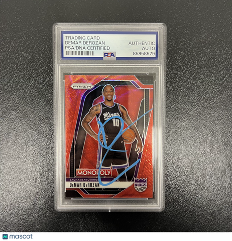 2024-25 Panini Prizm Monopoly#38 DeMar DeRozan Signed Card PSA Sacramento Kings