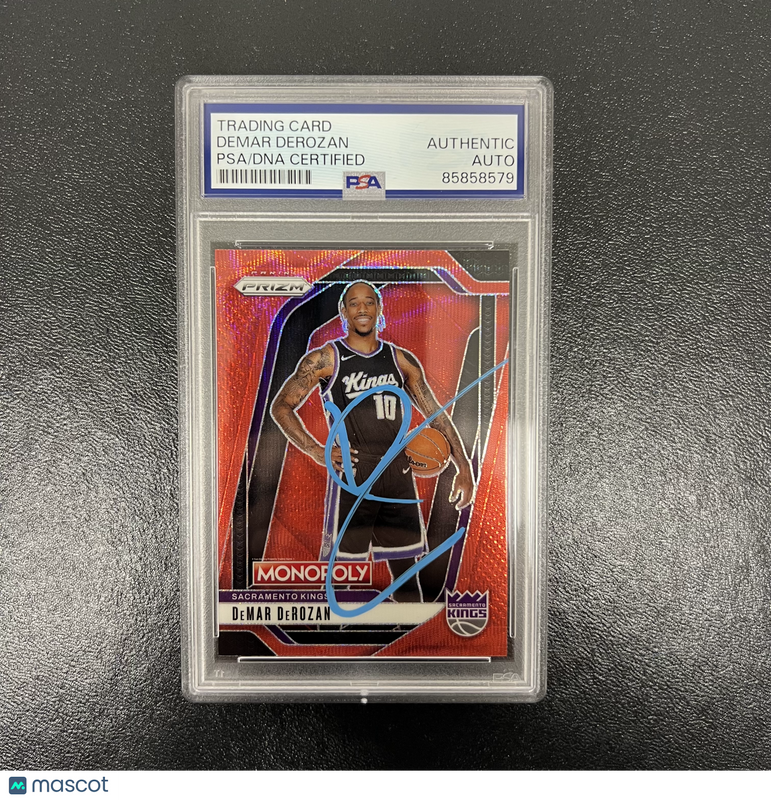 2024-25 Panini Prizm Monopoly#38 DeMar DeRozan Signed Card PSA Sacramento Kings