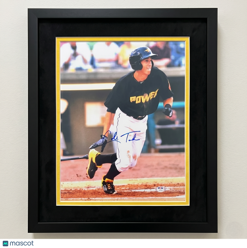 Cole Tucker Pittsburgh Pirates Signed Custom Framed 11x14 Photo PSA Auth