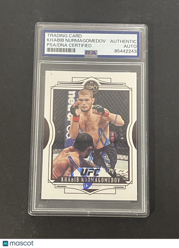 2021 Panini Chronicles Legacy UFC #42 Khabib Nurmagomedov signed card PSA