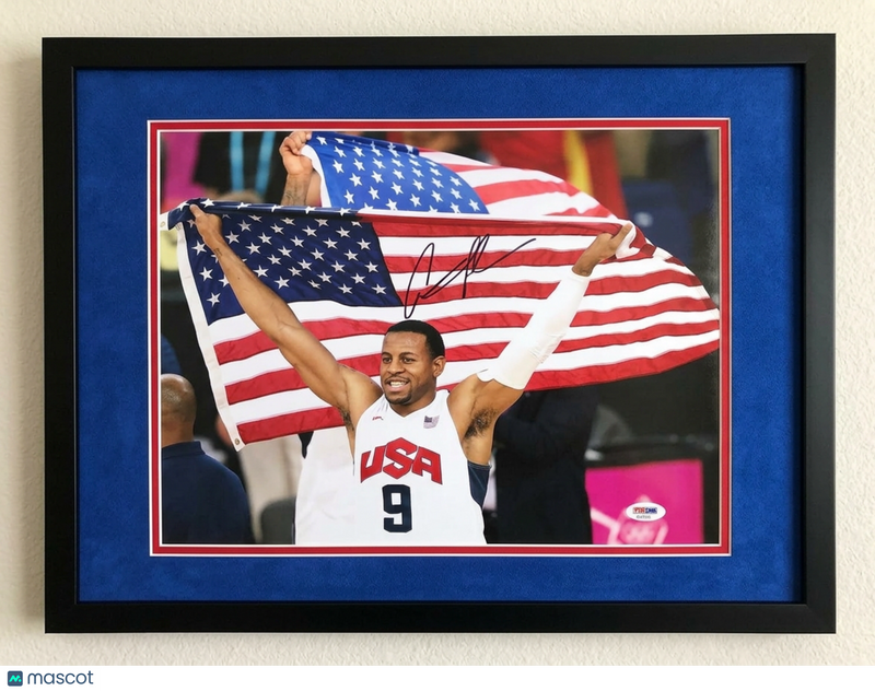 Andre Iguodala Team USA Signed Photo Framed PSA 14x18