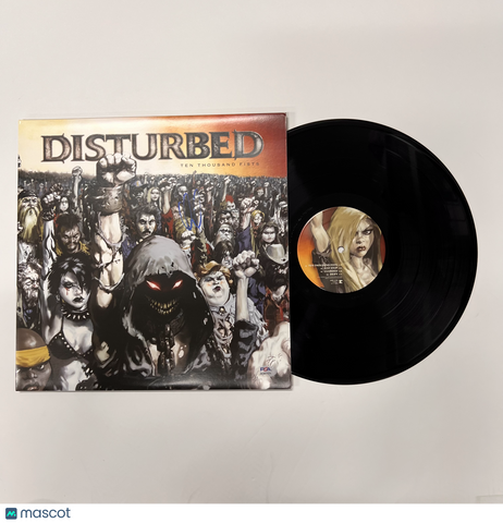 David Draiman of Disturbed Signed Ten Thousand Fists Vinyl Album PSA Autographed