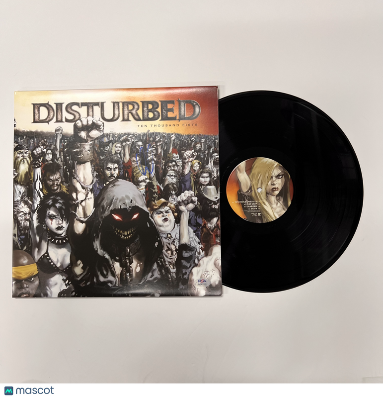 David Draiman of Disturbed Signed Ten Thousand Fists Vinyl Album PSA Autographed