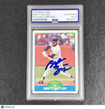 1989 Score #216 Brett Butler Signed Card Auto PSA Slabbed San Francisco Giants