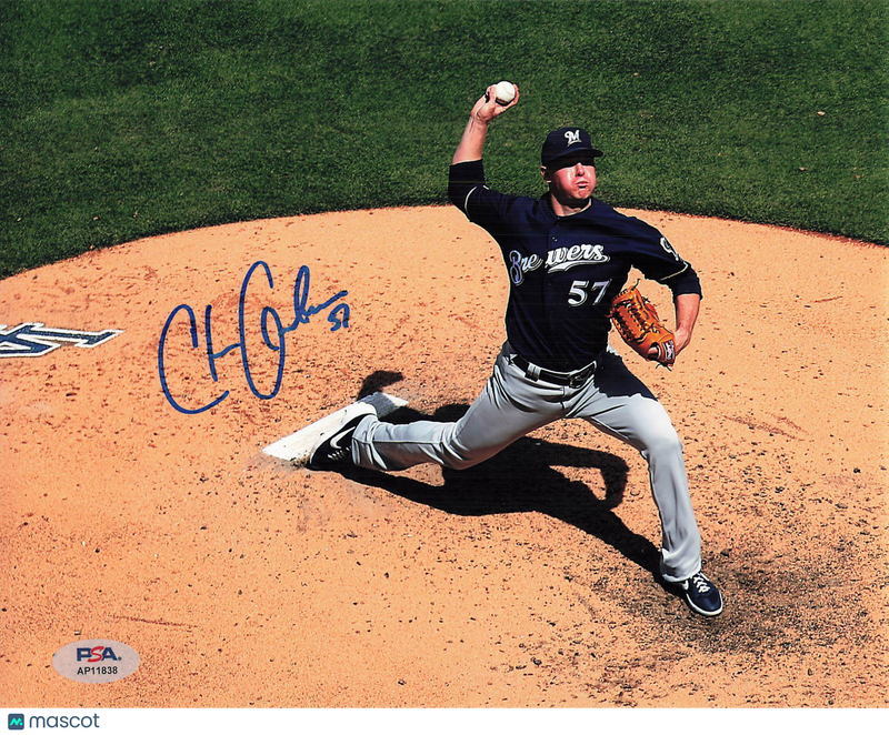 Chase Anderson Signed 8x10 Photo PSA Milwaukee Brewers