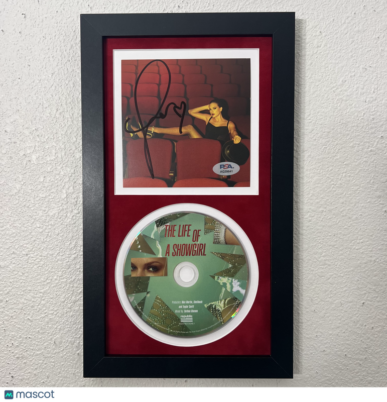 Taylor Swift Signed CD Cover Framed PSA/DNA Autographed The Life of a Showgirl