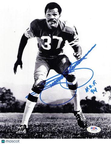 Jimmy Johnson Signed San Francisco 49ers Football 8x10 Photo PSA Autographed