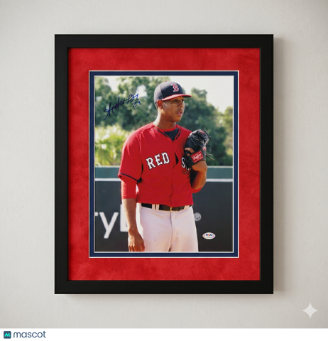 Anderson Espinoza Boston Red Sox Signed 11x14 Custom Framed Photo PSA