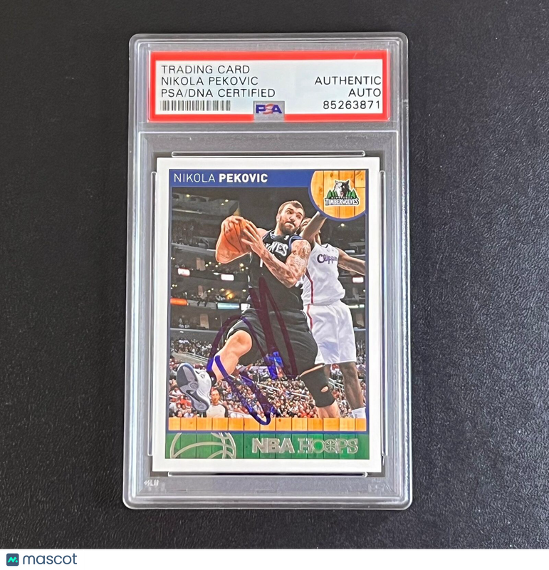 2013-14 Panini Hoops #207 Nikola Pekovic Signed Card PSA Slabbed Timberwolves