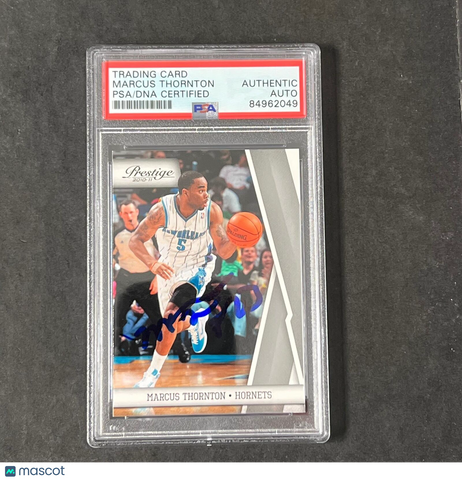 2010-11 Panini Prestige #76 Marcus Thornton Signed Card AUTO PSA Slabbed Hornets