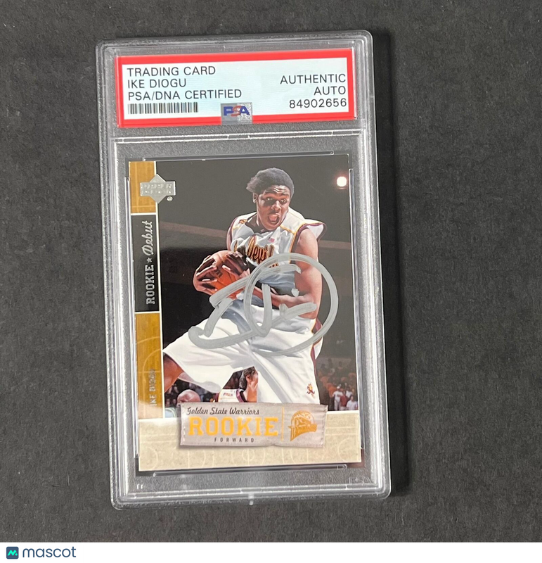 2005-06 Upper Deck #110 Ike Diogu Signed Card AUTO PSA Slabbed Warriors