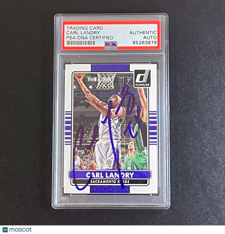 2014-15 Panini Donruss #159 Carl Landry Signed Card AUTO PSA/DNA Slabbed Kings