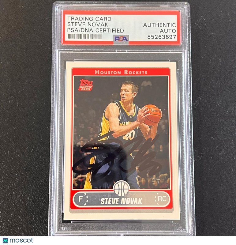 2006-07 TOPPS #221 STEVE NOVAK Signed Card PSA AUTO Slabbed RC Rockets