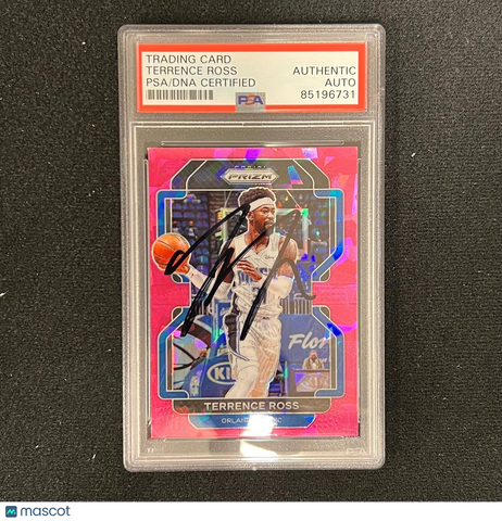 2021-22 Panini Prizm #189 Terrence Ross Signed Card AUTO PSA Slabbed Magic