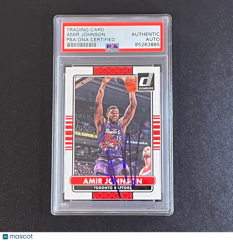 2014-15 Panini Donruss #157 Amir Johnson Signed Card AUTO PSA Slabbed Raptors