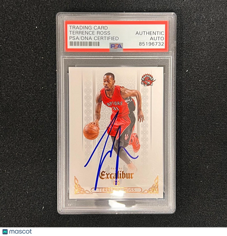 2014-15 Panini NBA Hoops #34 Terrence Ross Signed Card AUTO PSA Slabbed Raptors