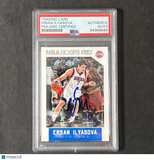 2015-16 NBA Hoops #1 Ersan Ilyasova Signed Card AUTO PSA Slabbed Pistons