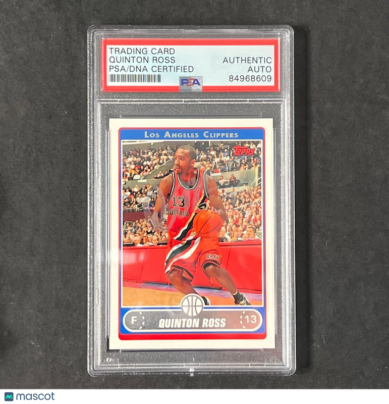 2006-07 Topps Basketball #144 Quinton Ross Signed Card AUTO PSA Slabbed Clippers