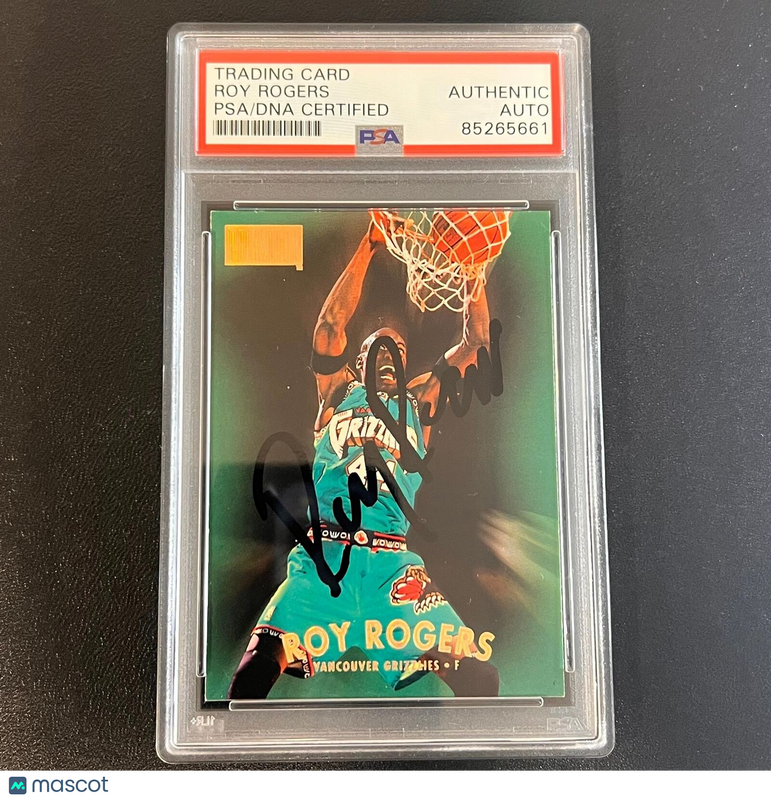 1997-98 NBA Hoops Skybox #62 ROY ROGERS signed card PSA/DNA Vancouver Grizzlies