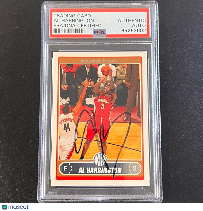 2006 Topps #6 Al Harrington Signed Card AUTO PSA Slabbed Hawks