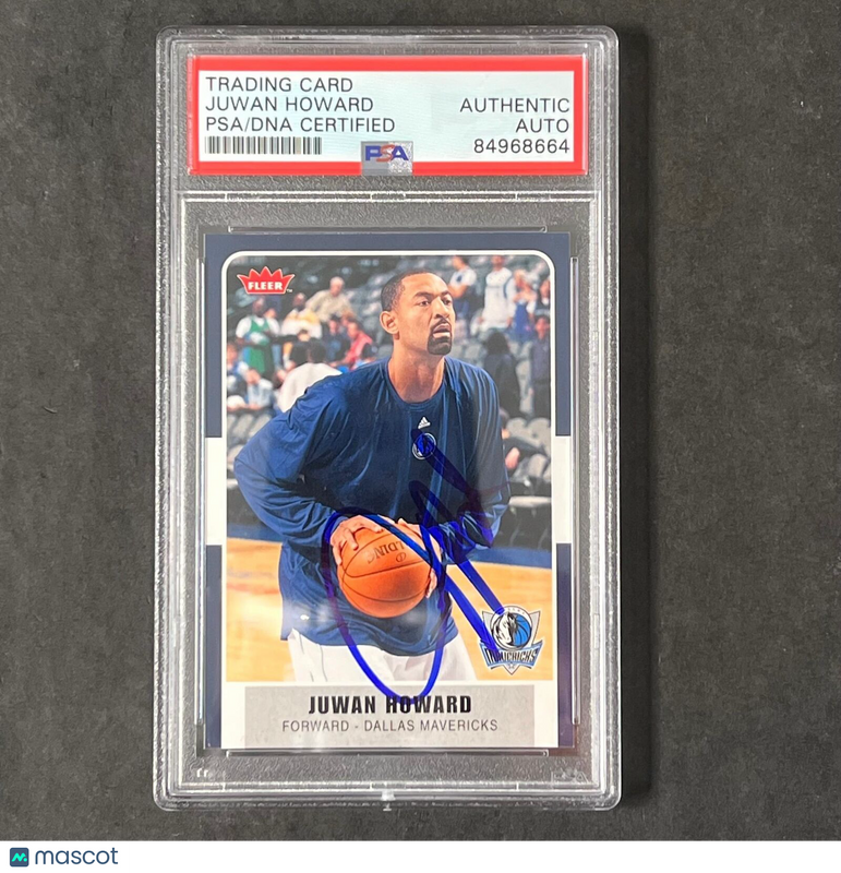 2007-08 Fleer #129 Juwan Howard Signed Card AUTO PSA/DNA Slabbed Mavericks