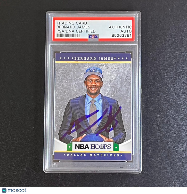 2012 Panini NBA Hoops #292 Bernard James Signed Card AUTO PSA Slabbed Mavericks